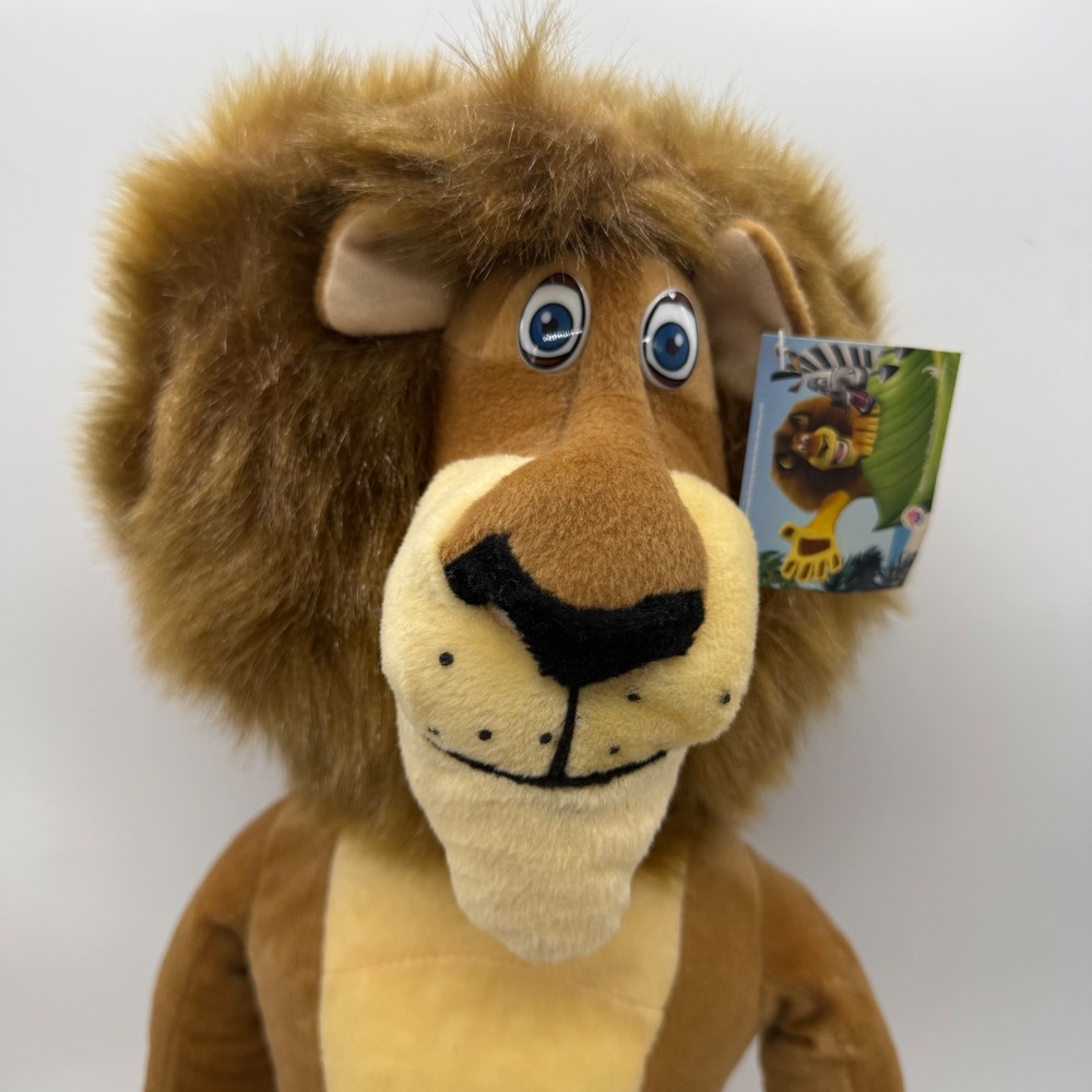 Nanco Madagascar Alex the Lion Plush Kids Large Brown 2004 DreamWorks Movie Toy